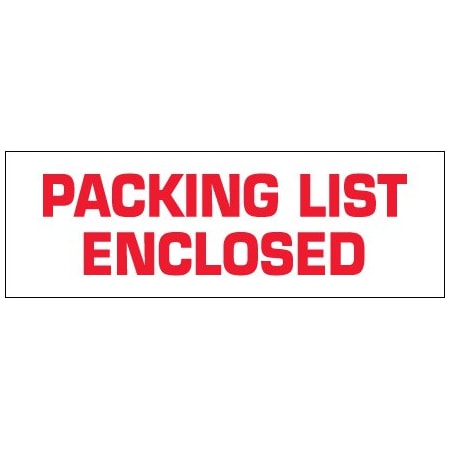 Tape Logic 2'' x 110 yds. - ''Packing List Enclosed'' Tape Logic Pre-Printed Carton Sealing Tape, 18PK T902P0318PK